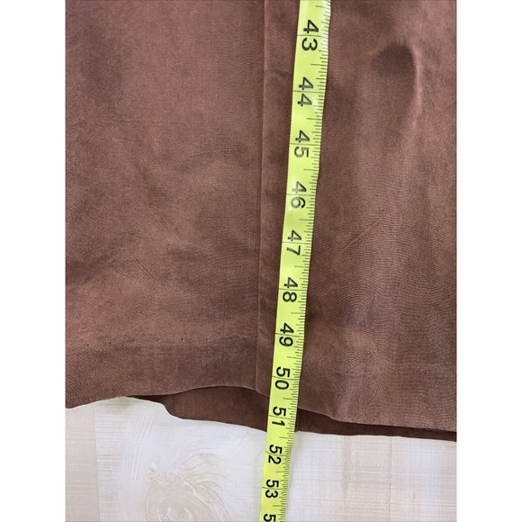 Vintage 1980-90s Brown Faux Suede Button Front Womens Dress Size 8 Made in USA- - Picture 4 of 10